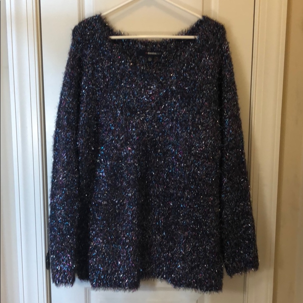 Festive fuzzy sweater plus L(18/20)